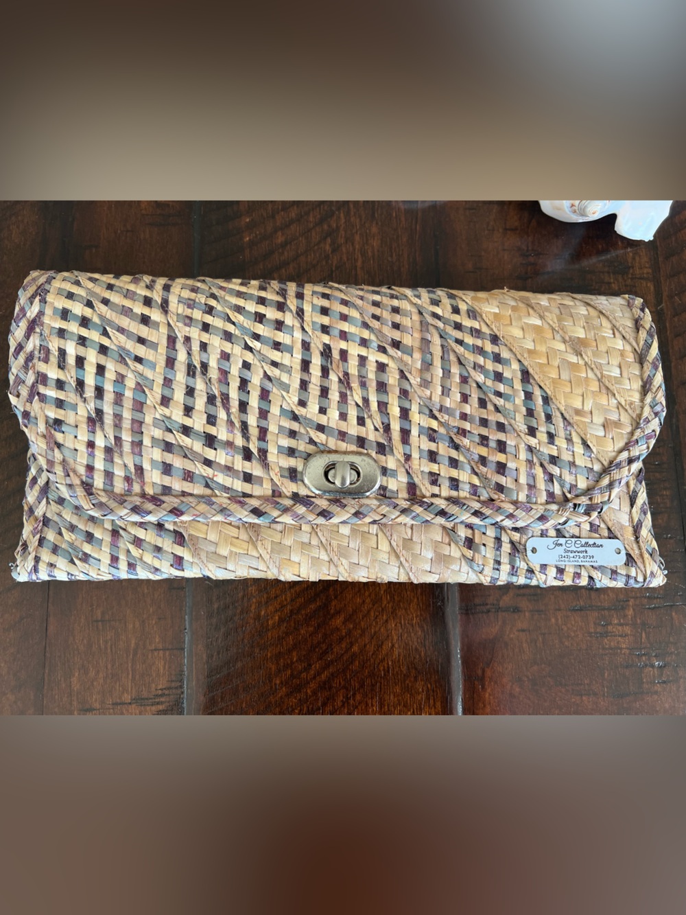 Vintage Woven Straw Clutch Bag | Handmade Island Handbag | Boho Tropical Purse